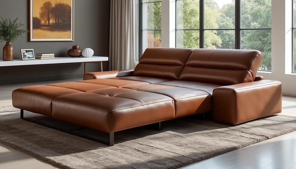 découvrez comment choisir le canapé convertible en cuir marron parfait pour votre salon, alliant confort, style et fonctionnalité adaptés à votre espace.