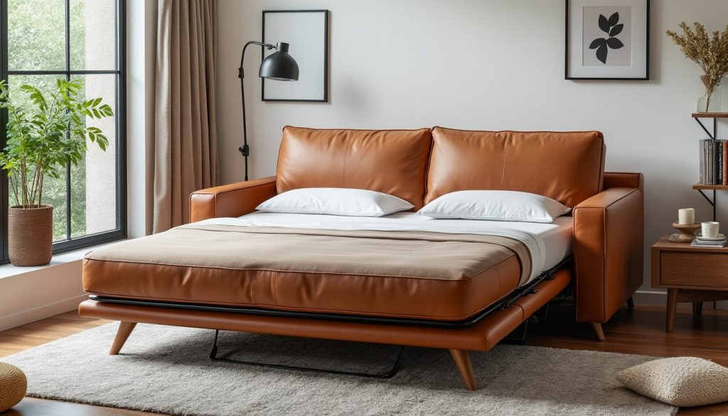 découvrez les avantages d’un canapé convertible en cuir d’occasion avec couchage 140 cm : confort, style et gain de place à prix réduit.