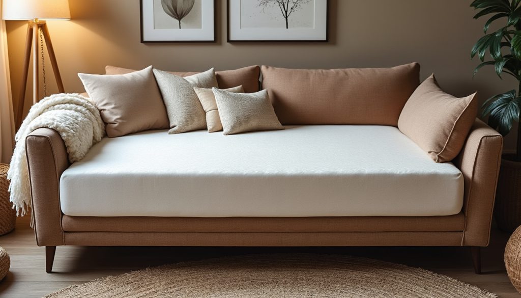 découvrez comment transformer votre canapé en un espace chaleureux et confortable avec ce surmatelas ultra moelleux, idéal pour un cocon douillet à la maison.